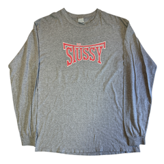 00s STUSSY ロゴ プリント Tシャツ Lサイズ 銀タグ MADE IN USA OLD オールドステューシー Vintage ヴィンテージ ビンテージ ロンT 長袖 ロングTシャツ ロンT L/S