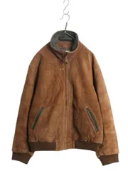 【お得なクーポン配布中!】 80s 90s USA製 エルエルビーン 本革 ヌバック レザー ジャケット メンズ L / オールド ヴィンテージ LLBEAN 中綿 スウェード 革ジャン 茶
