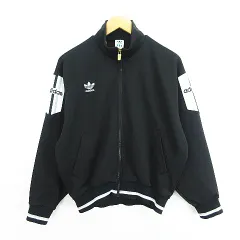 アディダスオリジナルス adidas originals ATS-500 ジャージ トラックジャケット 長袖 ジップアップ トレフォイル L ブラック スポーツウェア ※EKM