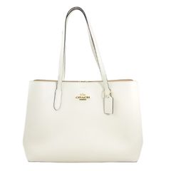 COACH ホワイト トートバッグ ショルダーストラップ付き(C4084) - メルカリ