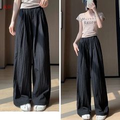ワイドパンツ レディース 夏 ボトムス パンツ 涼しい ゆったり 体型カバー カラーパンツ ロングパンツ カジュアル