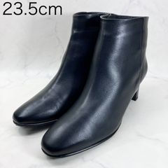 【新品 訳あり】ディッシー　ラウンドスクエアトゥショートブーツ　23.5㎝　黒　ブラック