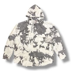 国内正規 Supreme 25SS Hooded Denim Shirt フーデッドデニムシャツ 長袖シャツ ロングスリーブシャツジャケット シュプリーム ブリーチ XL 94589A8