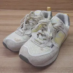 ◇ Θ New Balance ニューバランス NBJ-1091156 スニーカー サイズ24.5 アイボリー ベージュ クリーム レディース E  【1409240060246】