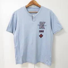 #snc カールヘルム KarlHelmut Tシャツ M 水色 ヘンリーネック ワッペン ロゴ メンズ [856466]のサムネイル