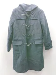 ■ ⊇ nano universe ナノ ユニバース ウール系 長袖 ダッフルコート サイズ36 ネイビー レディース E  【1503050011372】