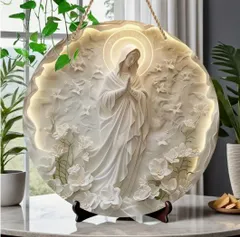 入荷！木製ラウンドマリア⑧ 祈り、そしてインテリア