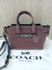 【中古品】 COACHコーチ Swaggerスワッガー レザー ハンドバッグ ショルダーバッグ 斜め掛け 手提げ バッグかばん 保存袋付き 現状品