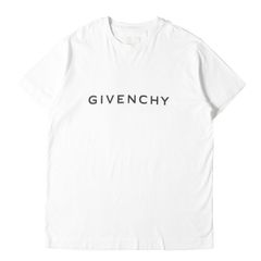 【美品】GIVENCHY ジバンシィ Tシャツ サイズ:S / 近年モデル ブランドロゴ オーバーサイズ クルーネック Tシャツ (OVERSIZED FIT) / ホワイト 白 / トップス カットソー 半袖【メンズ】【中古】