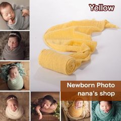 3黄♪フワフワおくるみ♪ニューボーンフォト撮影　ベビーラップ 赤ちゃん　記念写真