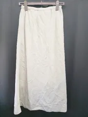 ◇ ⊇ fredy emue フレディ エミュ ビンテージサテン ロング丈 フレア スカート サイズ38 オフホワイト系 レディース E  【1411130009259】