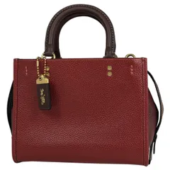 コーチ COACH ローグ 25 ハンドバッグ ２WAY ショルダーバッグ ハンドバッグ レザー レッド C6461 レディース 【中古】