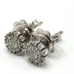 【K930】DAMIANI(ダミアーニ)/マルゲリータ/ピアスセット/K18WG/ダイヤ/約2.6g(キャッチ込み)