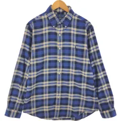 古着 ラルフローレン Ralph Lauren CUSTOM FIT 長袖 ボタンダウン フランネルチェックシャツ メンズL相当/eaa522592