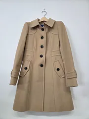 BURBERRY BLUE LABEL バーバリー ブルーレーベル ウールコート カシミヤ混 ベージュ 40 ノバチェックライナー