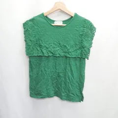 ◇ ⊂ CIAOPANIC TYPY ノースリーブ パッチワークレース切替 ノースリーブ Tee Tシャツ サイズ1 グリーン レディース E  【1409240049906】