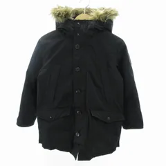 ギャップキッズ GAP KIDS 近年 ダウンジャケット N-3B型 フェイクファー ミリタリー 140cm 黒 ブラック /HO ■GY09