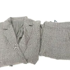 ◇ ⊂ WHITE JOOLA ホワイトジョーラ チェック柄 W スーツ サイズS ブラウン系 レディース E  【1503060043790】