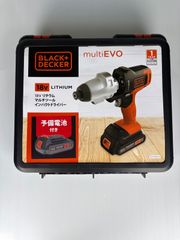 開封済み未使用品 ブラック＆デッカー 18Vマルチツールインパクトドライバー (2バッテリータイプ) 1台