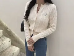 セール　　Polo Ralph Lauren ラルフ ローレン 長袖 ケーブルニット カーディガン アウトレット セーター Sサイズ