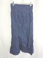 ◇ ⊇ Cheele ロング丈 フレア スカート サイズM インディゴブルー系 レディース E  【1409100022506】