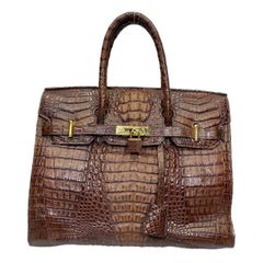 極美品✨ SANPOサンポー 三宝 クロコ レザー ハンドバッグ ゴールド 