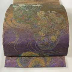 逸品!!絹 袋帯☆【佐波理綴】織の宝石・ダイヤモンドカット 切嵌 金銀 お太鼓柄 平和屋着物○極上 織の宝石・ダイヤモンドカット 佐波理綴 六通