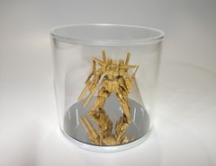 アクリル小型ケース100φサイズ（台座白マット）アクリルミラー板付き