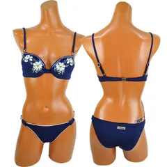 新品・未使用 インポート水着 イタリア インポート 水着/ブランド水着 AMAREA 152 プッシュアップ刺繍ビキニ水着  ネイビーインポート水着/ブランド 水着 /イタリア インポート 水着/インポート ブランド 水着