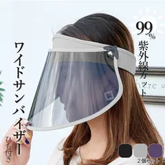 サンバイザー 2個セット UVカット 角度調整可能 可動式 ワイド ポリカーボネート メッシュ つば広 UVカットサンバイザー UVカット率99％ 紫外線対策 日焼け対策