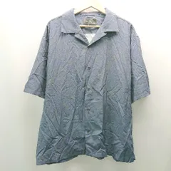 ◇ AIVER アイバー ボタン 薄手 花柄 シンプル オシャレ 春夏物 キレイめ 半袖 シャツ サイズM ネイビー メンズ E  【1308290028322】のサムネイル