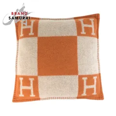 お値下げ♪エルメスクッションマット座布団ロゴ刺繍