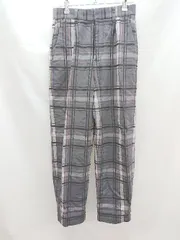 ◇ studio CLIP スタディオクリップ チェック ウエストゴム パンツ サイズM グレー レディース E  【1303290021199】