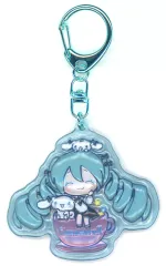 【中古】キーホルダー 初音ミク×シナモロール(コーヒーカップ) ぷっくりったいキーホルダー 「VOCALOID 初音ミク×サンリオキャラクターズ」