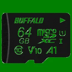 【数量限定】対応 】V10 Switch A1 Nintendo microSDXC【 IPX7 U1 UHS-1 Full 100MB/s HD 64GB microSD RMSD-064U11HA/N バッファロー