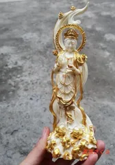 象牙調 聖観音 古龍作 18.5cm 【公式通販】 象牙調 聖観音 古龍作 18.5cm 【公式通販】