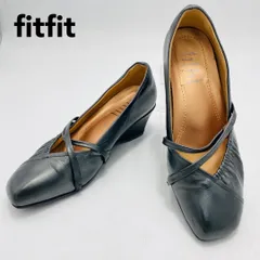 fitfit パンプス 24cm コンフォート ブロンズ スクエアトゥ フィットフィット レディース hws02241