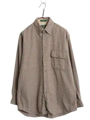 【お得なクーポン配布中!】 90s オービス チェック ボタンダウン 長袖 フランネル シャツ メンズ M オールド 旧タグ 長袖シャツ ネルシャツ コットン マルチカラー BD