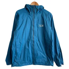 美品 Mountain Hardwear マウンテンハードウェア ナイロン マウンテンパーカー シェルジャケット L ブルー メンズ 古着 中古 USED