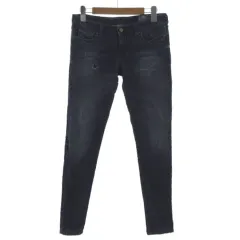 ディーゼル DIESEL ジーンズ Gacey-Ne ジョグジーンズ スウェットデニム スキニー ユーズド加工 ダメージ加工 リペア加工 ストレッチ コットン混 ブルー 青 25