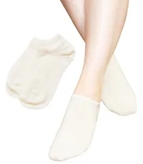 Chica Hurra アイボリー 23-25cm レディース 女性 用 靴下 同色 2足 セット 無地 シンプル スニーカー丈 アンクル ソックス レディ お洒落 カジュアル つかれない 肌に優しい ずり落ちない くる [アイボリー] [Free Size]