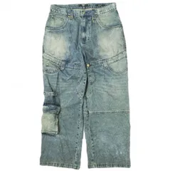 JADED LONDON ジェイデッドロンドン COLOSSUS FIT Remake Baggy Jeans リメイクバギージーンズ 32 Indigo ワイド ダブルニー カーゴ デニムパンツ ボトムス g19955