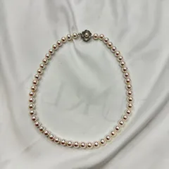淡水パール ネックレス SILVER刻印留め具付き ホワイト