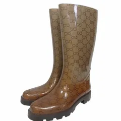 ほぼ未使用♦︎GUCCI♦︎レインブーツ/GG柄/長靴/ラバー製/袋付 60959-23329-26-1w.jpg