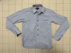 ハ2502-3-3683 ビームスハート　beams  heart  長袖シャツ　青　S