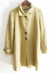 アーバンリサーチ URBAN RESEARCH ステンカラーコート ロング丈 ウール 無地 ベージュ F