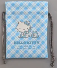 【中古】バッグ ハローキティ(電話チェック) 豆巾着 みずいろ ハローキティシリーズ 第1弾 「サンリオキャラクターズ」