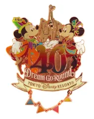【中古】バッジ・ピンズ 集合 ピンバッジ 「東京ディズニーリゾート40周年 “ドリームゴーラウンド”」 東京ディズニーリゾート限定