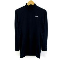フィラ 長袖Ｔシャツ トップス ハイネック ストレッチ スポーツインナー メンズ Mサイズ ネイビー FILA 【中古】