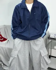 ナイキ 00s スカイブルー ウィンドブレーカー M